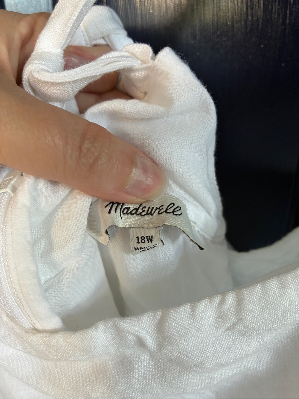 Madewell White Linen Tie Back Maxi Dress EUC - Picture 9 of 9
